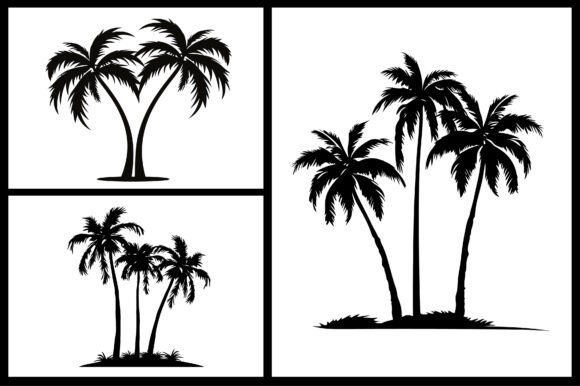 Beach Tree Graphics for Crafts and Content