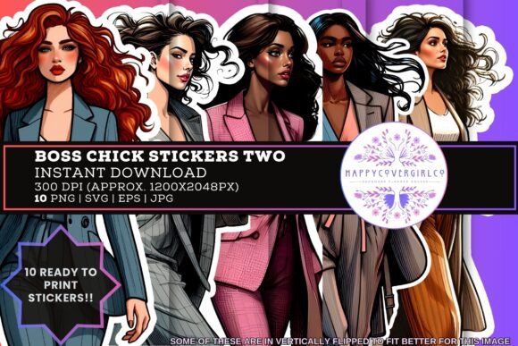 Boss Chick Printable Stickers Vol Two