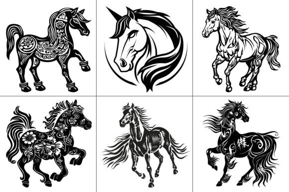 Horse Chinese New Year Graphics for Crafts
