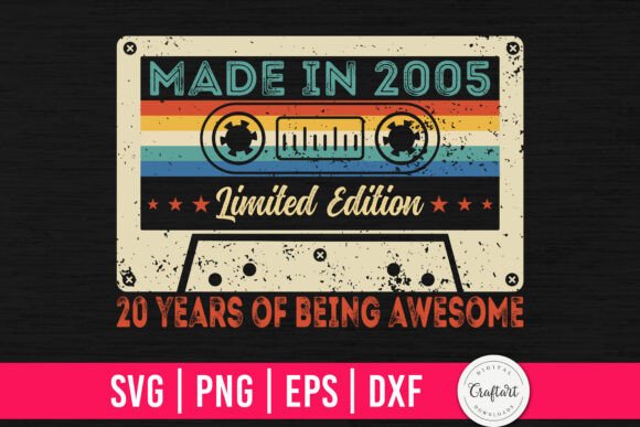 Made in 2005 20th Birthday Gifts Graphics