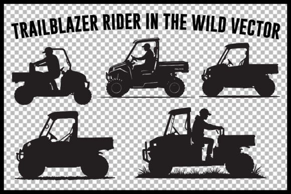 Off-Road UTV Rider Adventure Silhouettes: Graphics and Crafts for Outdoor Design