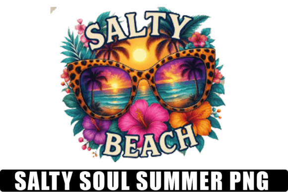 Salty Beach Tropical Sunglasses PNG, Ret: Graphics and Crafts