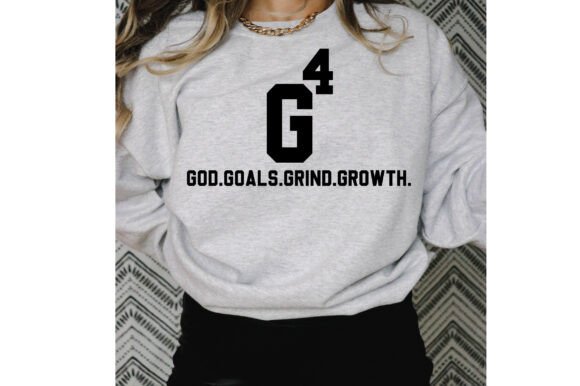 Sporty Christian Hoodie G4 God. Goals. Graphics and Crafts